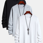 3 Pieces Basic Long Sleeve Cotton T-Shirt