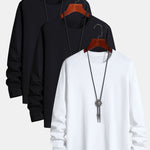 3 Pieces Basic Long Sleeve Cotton T-Shirt