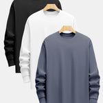 3 Pieces Basic Long Sleeve Heavy Weight T-Shirts