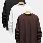 3 Pieces Basic Long Sleeve Heavy Weight T-Shirts