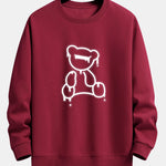 Line Bear Print Relax Fit Sweatshirt