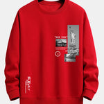 New York Architecture Print Relax Fit Sweatshirt