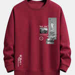 New York Architecture Print Relax Fit Sweatshirt