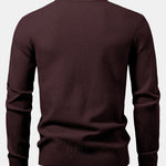 Checkerboard Textured Crew Neck Sweater