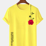 Slogan Rose Print T-Shirt