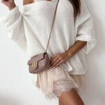 Margovil V Neck Drop Shoulder Slouchy Pullover Sweater