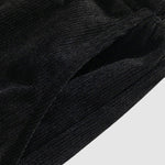 Men's Classic Plaid Fluffy Faux Fur Lapel Jacket Corduroy Casual Pants Set