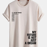 Regular Fit Positive Slogan Print Cotton T-Shirt