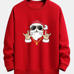 Hip Hop Santa Print Relax Fit Sweatshirt