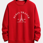 Paris France Print Relax Fit Sweatshirt