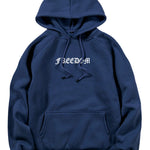 Letter Wings Back Print Hoodie