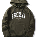 Brooklyn Letter Print Hoodie & Jogger Pants