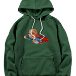 Superhero Bear Print Hoodie