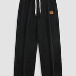 Bear In Leather Jacket Print Relax Fit Sweatshirt & Straight Leg Corduroy Pants