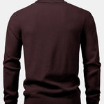 Checkerboard Textured Turtle Neck Sweater