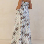 Margovil Strapless Color Block Loose Fit Maxi Dress