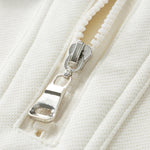 Color Block Zipper Polo Sweatshirt