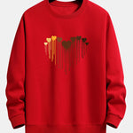 Dissolving Heart Print Relax Fit Sweatshirt