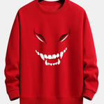 Horror Face Print Relax Fit Sweatshirt