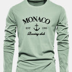 Long Sleeve Monaco Print Cotton T-Shirt