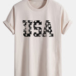 Regular Fit USA Print Cotton T-Shirt