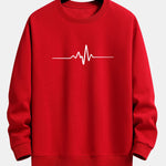 Heartbeat Print Relax Fit Sweatshirt