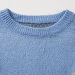 Cat Print Knit Sweater