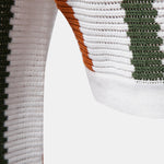 Stripe Knit V Neck Polo Shirt & Slim Fit Tapered Trousers