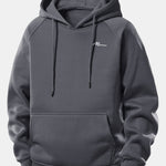 Men Print Drawstring Hoodie
