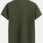Short Sleeve Waffle Ribbed Hem T-Shirt
