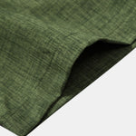 Short Sleeve Stand Collar Shirt & Straight Leg Linen Pants