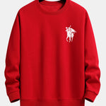 Pumpkin Headless Horseman Print Relax Fit Sweatshirt