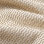 Wave Jacquard Knit V Neck Polo Shirt & Straight Leg Ribbed Pants
