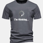 Regular Fit I'm Thinking Print Cotton T-Shirt
