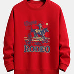 Western Cowboy Print Relax Fit Sweatshirt