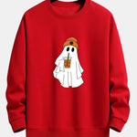 Halloween Ghost Print Relax Fit Sweatshirt