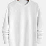 Long Sleeved Muscle Fit Ribbed T-Shirt