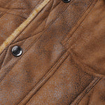 Regular Fit Faux Fur Lined Faux Suede Jacket