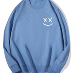 Smiley Print Cotton Sweatshirt