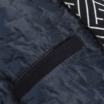 Quilted Lined Double Layer Detachable Scarf Neck Woolen Coat