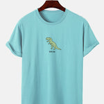 Cute Cartoon Dinosaur Print T-Shirt