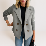 Martine™ - Elegant Jacket with Knitted Sleeves