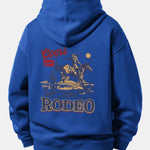 Western Cowboy Back Print Relax Fit Hoodie