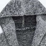 Long Line Knitted Hooded Cardigan