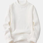 Faux Fur Lined Mock Neck Sweater