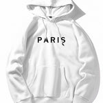 Paris Print Raglan Hoodie