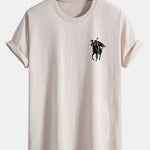 Regular Fit Pumpkin Headless Horseman Print Cotton T-Shirt