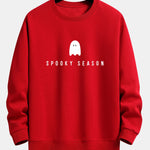 Spooky Season Ghost Print Relax Fit Sweatshirt