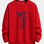 Silly Cowboy Goose Print Relax Fit Sweatshirt