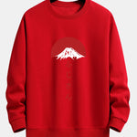 Mount Fuji Print Relax Fit Sweatshirt